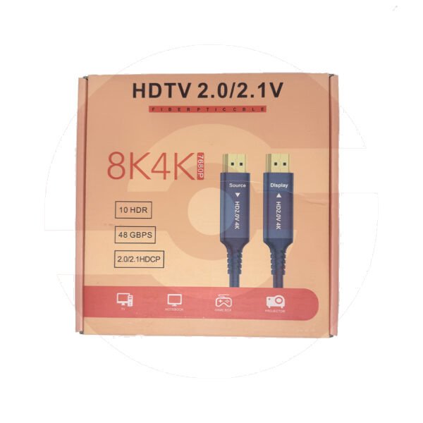 FIBER HDMI CABLE 4K 8K UHD 50M 50 Meter 2.0 2.1 AOC ACTIVE OPTICAL CABLE SUPPORT