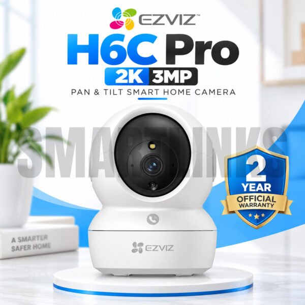 EZVIZ H6C 2K 3MP WiFi Camera – Smart Pan & Tilt Indoor Camera